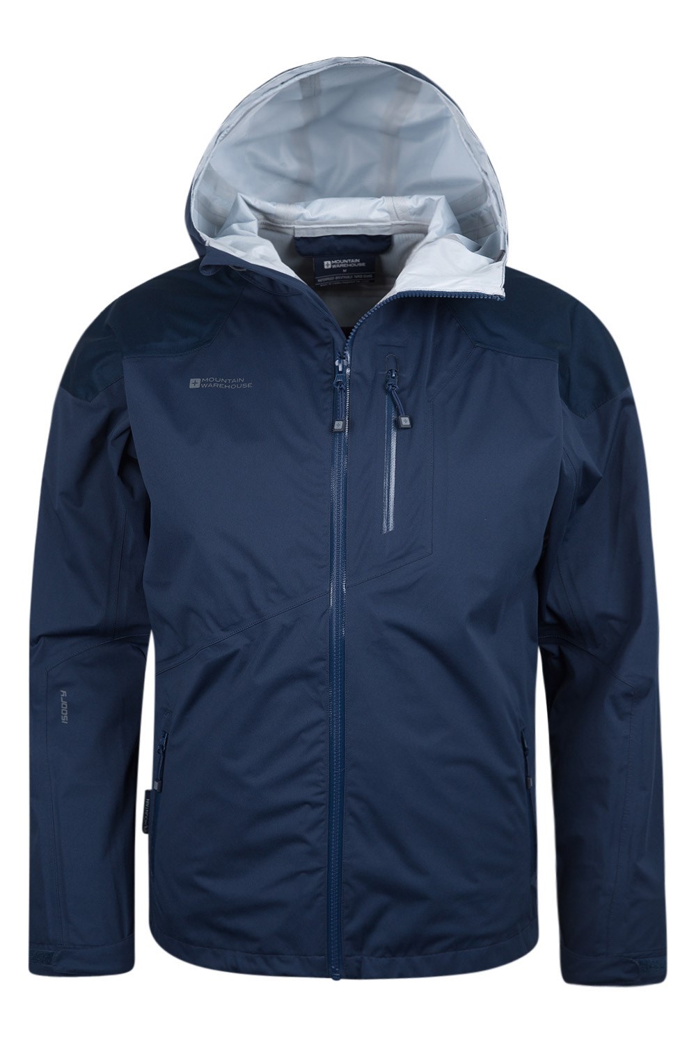 Adjustable Hood & Hem Raincoat Travelling for Mountain Warehouse Bachill Mens Waterproof Jacket Security Pockets Breathable Coat Full Zip Casual Jacket 