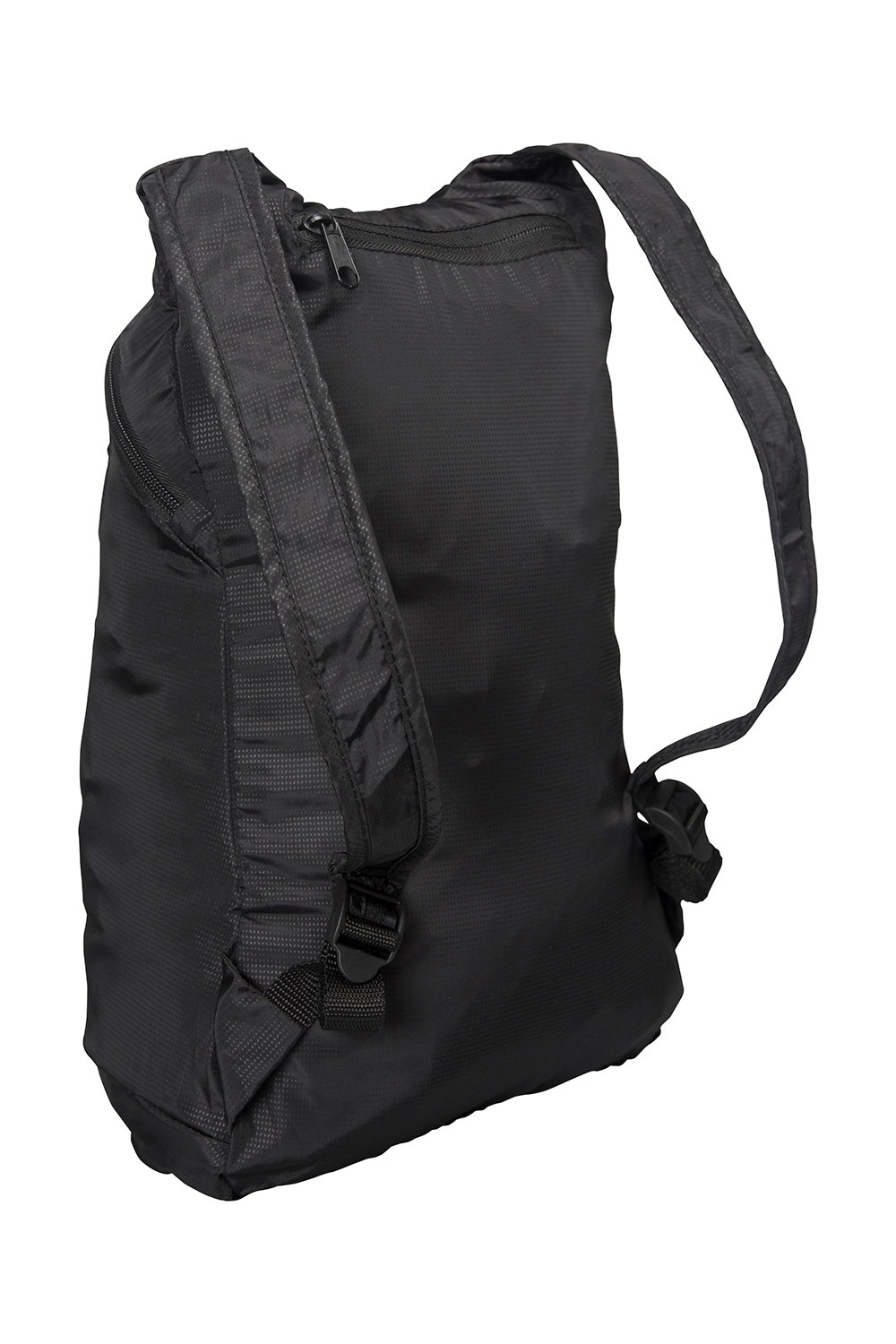 Mountain Warehouse Packaway Black Backpack w/ Water Resistant Fabric